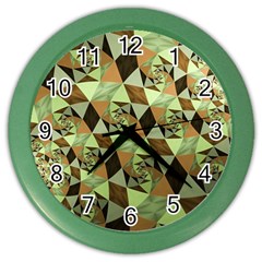 Fractal Mosaic Abstract Fractal Art Color Wall Clock