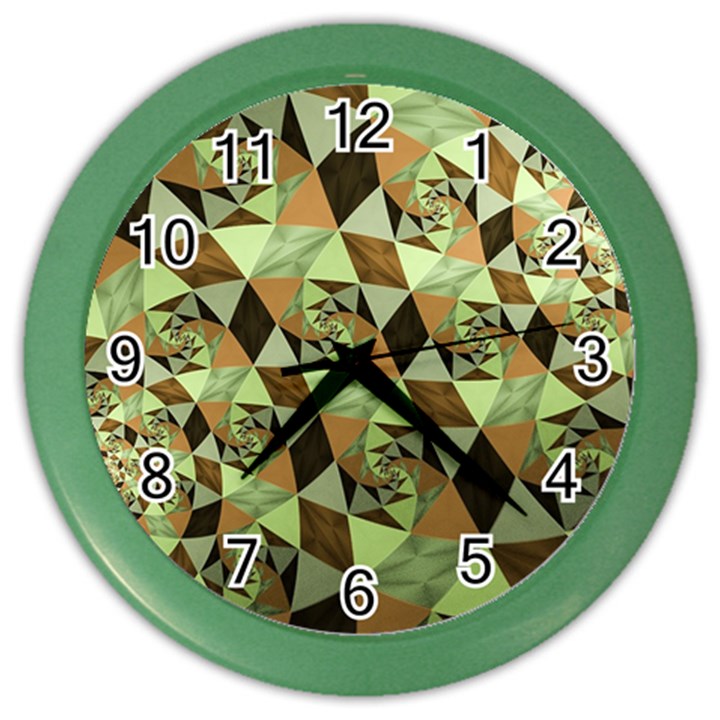 Fractal Mosaic Abstract Fractal Art Color Wall Clock