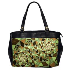 Fractal Mosaic Abstract Fractal Art Oversize Office Handbag (2 Sides) by Pakrebo