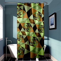 Fractal Mosaic Abstract Fractal Art Shower Curtain 36  X 72  (stall)  by Pakrebo