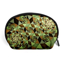 Fractal Mosaic Abstract Fractal Art Accessory Pouch (large) by Pakrebo