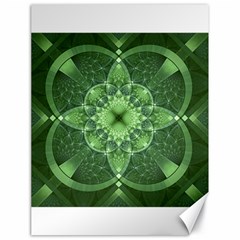 Fractal Green St Patrick S Day Canvas 18  X 24  by Pakrebo