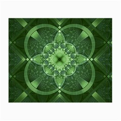 Fractal Green St Patrick S Day Small Glasses Cloth (2 Sides) by Pakrebo