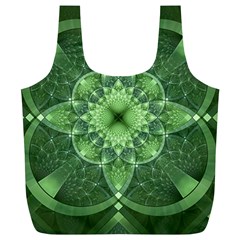 Fractal Green St Patrick S Day Full Print Recycle Bag (xl) by Pakrebo