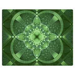 Fractal Green St Patrick S Day Double Sided Flano Blanket (medium)  by Pakrebo