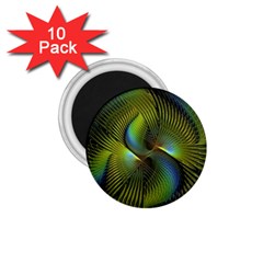 Fractal Abstract Design Fractal Art 1 75  Magnets (10 Pack)  by Pakrebo