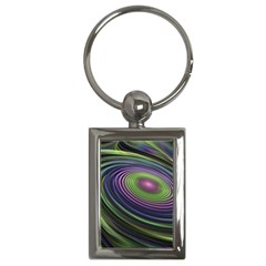 Fractal Pastel Fantasy Colorful Key Chain (rectangle) by Pakrebo