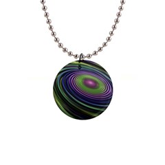 Fractal Pastel Fantasy Colorful 1  Button Necklace by Pakrebo