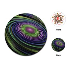 Fractal Pastel Fantasy Colorful Playing Cards Single Design (round) by Pakrebo