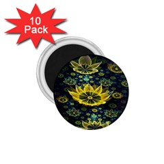 Fractal Undersea Flowers Abstract 1 75  Magnets (10 Pack)  by Pakrebo