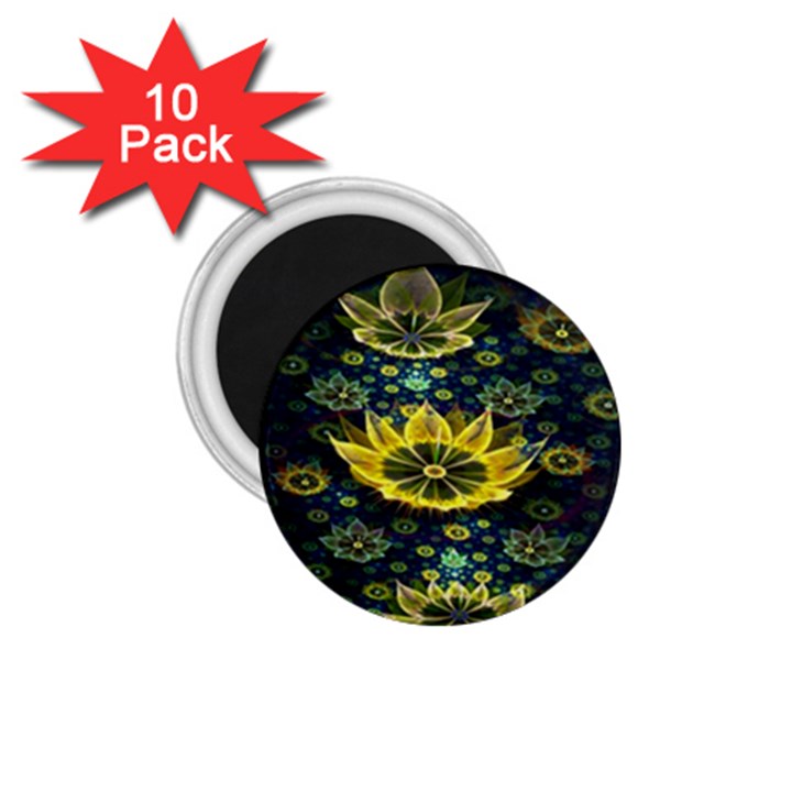 Fractal Undersea Flowers Abstract 1.75  Magnets (10 pack) 