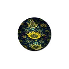 Fractal Undersea Flowers Abstract Golf Ball Marker (4 Pack) by Pakrebo