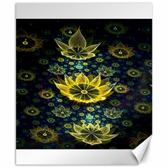 Fractal Undersea Flowers Abstract Canvas 8  X 10  by Pakrebo