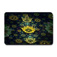 Fractal Undersea Flowers Abstract Small Doormat  by Pakrebo