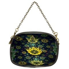 Fractal Undersea Flowers Abstract Chain Purse (two Sides) by Pakrebo