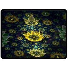 Fractal Undersea Flowers Abstract Fleece Blanket (large)  by Pakrebo