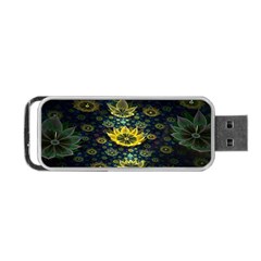 Fractal Undersea Flowers Abstract Portable Usb Flash (two Sides) by Pakrebo