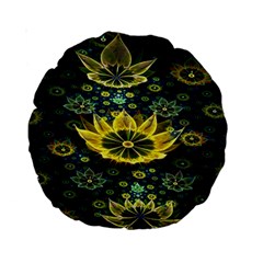 Fractal Undersea Flowers Abstract Standard 15  Premium Round Cushions