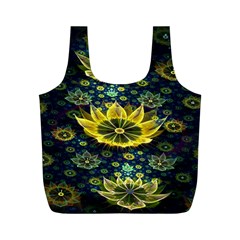 Fractal Undersea Flowers Abstract Full Print Recycle Bag (m) by Pakrebo