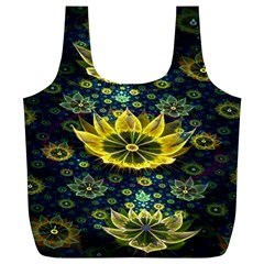 Fractal Undersea Flowers Abstract Full Print Recycle Bag (xl) by Pakrebo