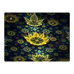 Fractal Undersea Flowers Abstract Double Sided Flano Blanket (mini)  by Pakrebo