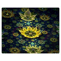 Fractal Undersea Flowers Abstract Double Sided Flano Blanket (medium)  by Pakrebo