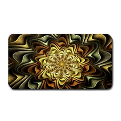 Fractal Flower Petals Gold Medium Bar Mats by Pakrebo