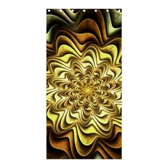 Fractal Flower Petals Gold Shower Curtain 36  X 72  (stall)  by Pakrebo