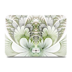 Fractal Delicate White Background Plate Mats