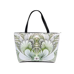 Fractal Delicate White Background Classic Shoulder Handbag by Pakrebo