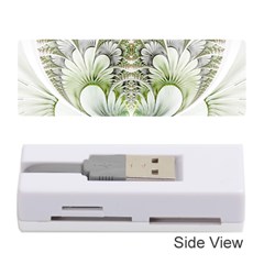 Fractal Delicate White Background Memory Card Reader (stick) by Pakrebo