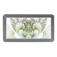 Fractal Delicate White Background Memory Card Reader (mini) by Pakrebo