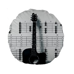 Guitar Chords Guitar Chords Chord Standard 15  Premium Flano Round Cushions by Pakrebo