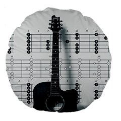 Guitar Chords Guitar Chords Chord Large 18  Premium Flano Round Cushions by Pakrebo