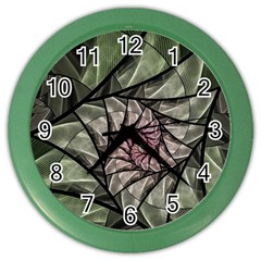 Fractal Flowers Floral Fractal Art Color Wall Clock