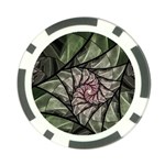 Fractal Flowers Floral Fractal Art Poker Chip Card Guard Front