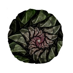 Fractal Flowers Floral Fractal Art Standard 15  Premium Round Cushions