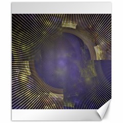 Fractal Earth Rays Design Planet Canvas 8  X 10  by Pakrebo