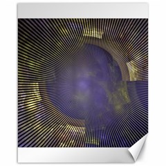 Fractal Earth Rays Design Planet Canvas 16  X 20  by Pakrebo