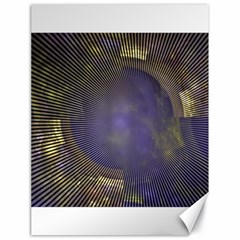 Fractal Earth Rays Design Planet Canvas 18  X 24  by Pakrebo