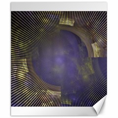 Fractal Earth Rays Design Planet Canvas 20  X 24  by Pakrebo