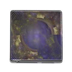 Fractal Earth Rays Design Planet Memory Card Reader (square 5 Slot) by Pakrebo