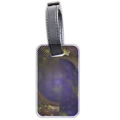 Fractal Earth Rays Design Planet Luggage Tag (two Sides) by Pakrebo