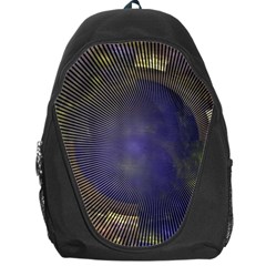 Fractal Earth Rays Design Planet Backpack Bag by Pakrebo