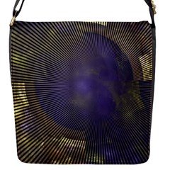 Fractal Earth Rays Design Planet Flap Closure Messenger Bag (s) by Pakrebo