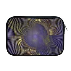 Fractal Earth Rays Design Planet Apple Macbook Pro 17  Zipper Case by Pakrebo