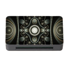 Fractal Beige Blue Abstract Memory Card Reader With Cf by Pakrebo