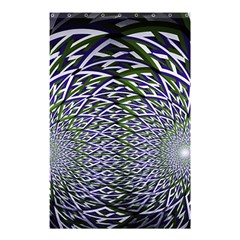 Fractal Blue Green Mirror Flowers Shower Curtain 48  X 72  (small)  by Pakrebo