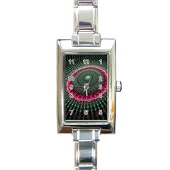 Fractal Circle Fantasy Texture Rectangle Italian Charm Watch by Pakrebo