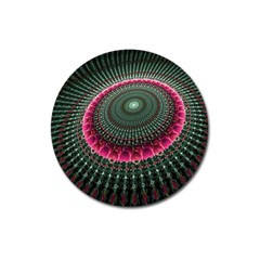 Fractal Circle Fantasy Texture Magnet 3  (round) by Pakrebo